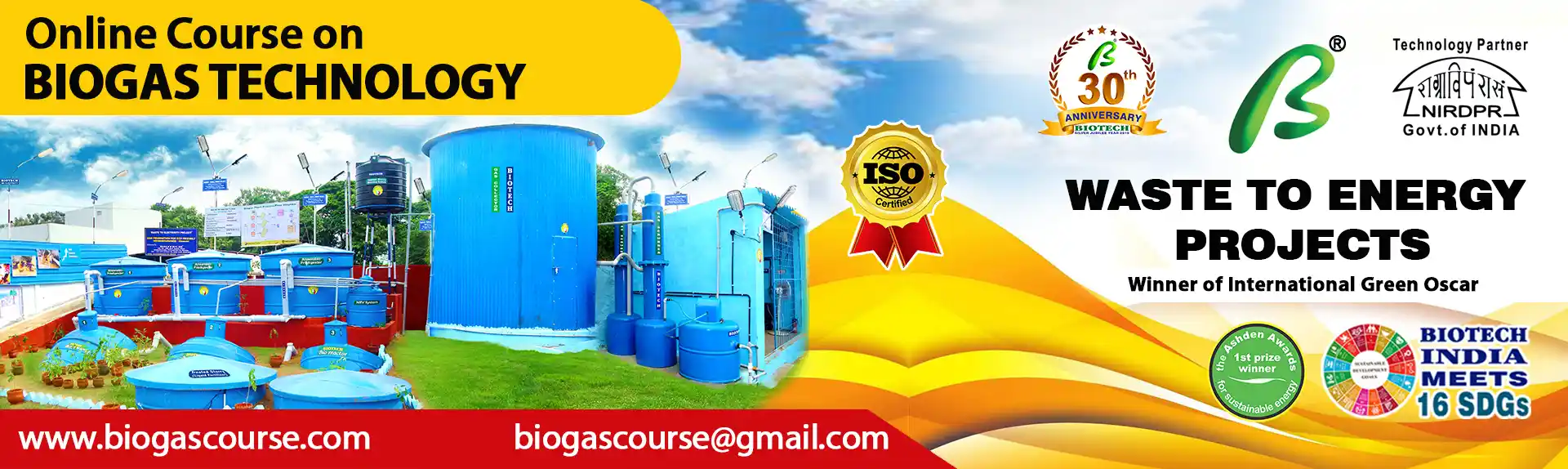 Course on Biogas technology