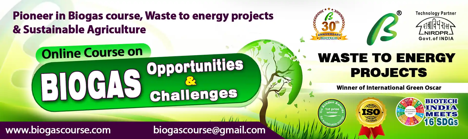 Course on Biogas opportunities and challenges