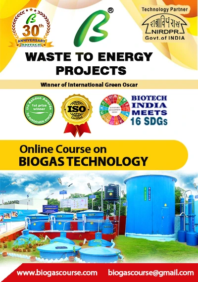 Course on Biogas technology